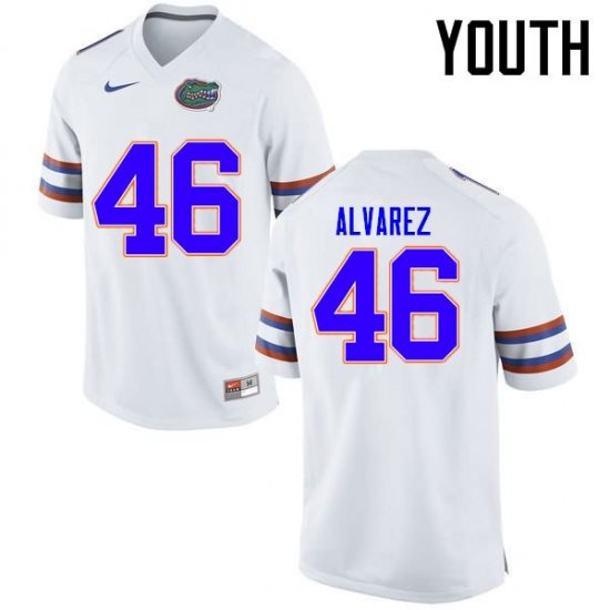 Youth Florida Gators #46 Harry Gornto V NCAA Nike White Authentic Stitched College Football Jersey ZNA8562MN